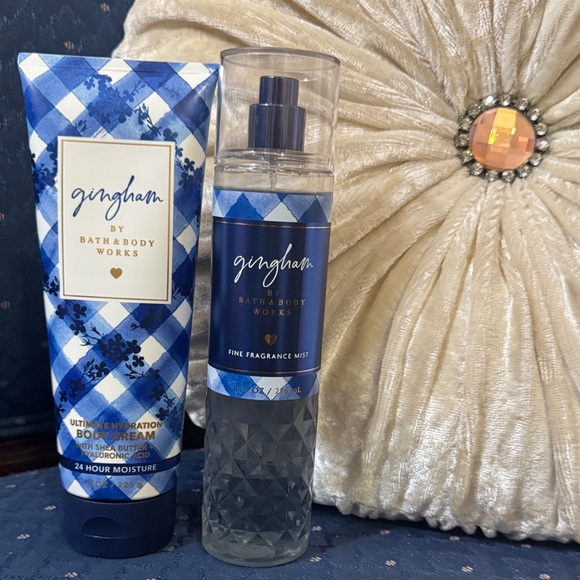 Bath & Body Works Other - Bath & Body Works Gingham — Blue Gingham Body Cream & Fragrance Mist